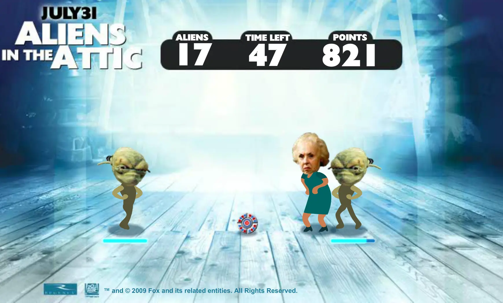 Aliens in the attic online game