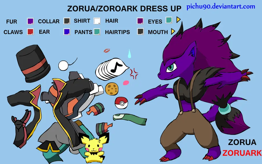 Zorua and Zoroark Dress Up