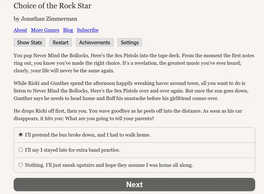 Choice of the Rock Star