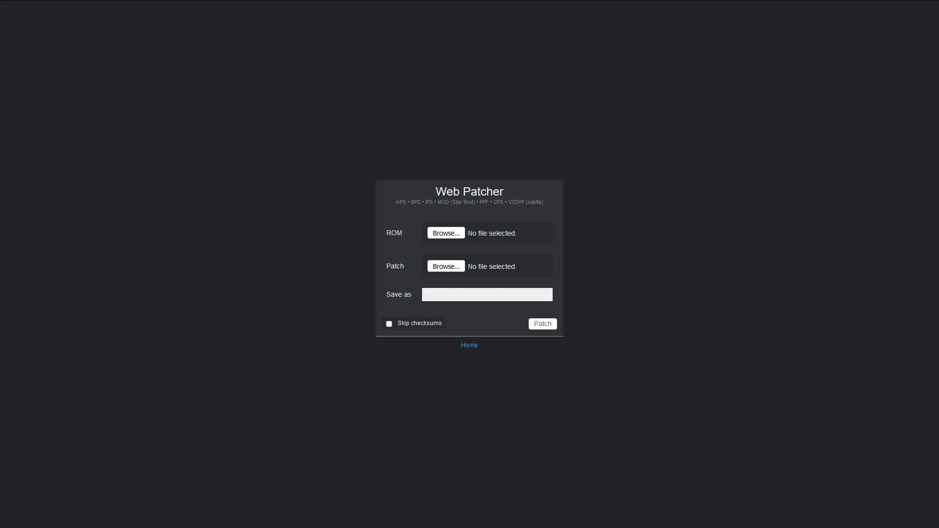 Hack64 Web Patcher