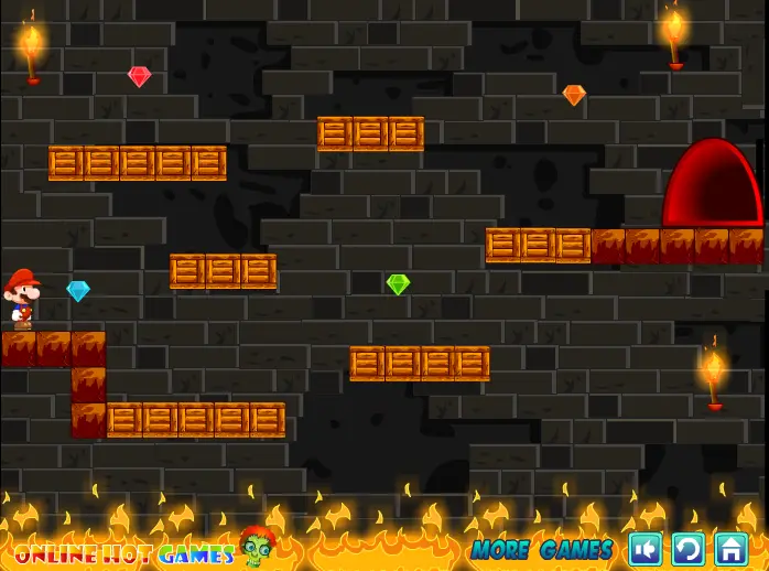 Mario Fire Cave Adventure