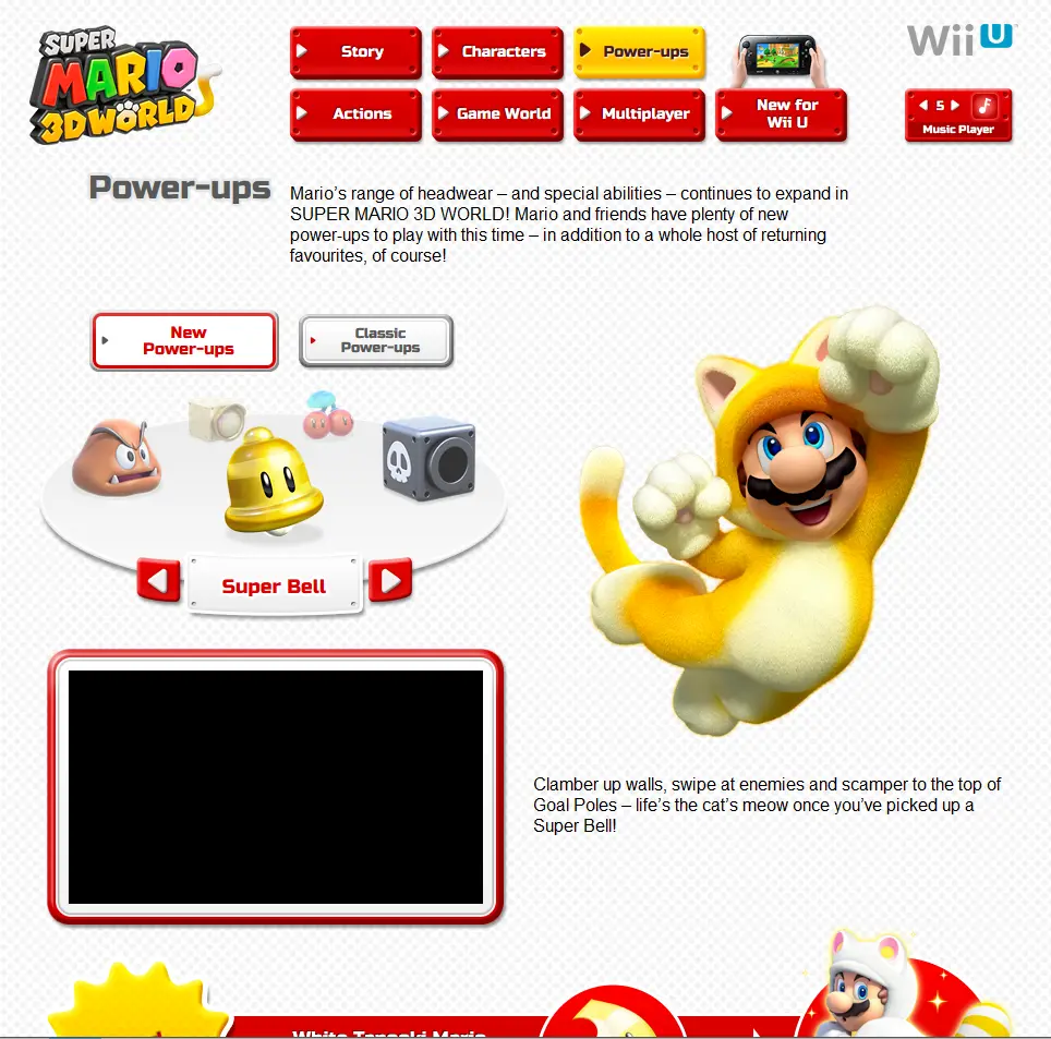 Super Mario 3D World Microsite