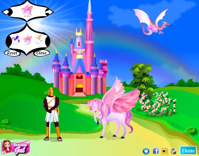 Unicorn Castle Decoration