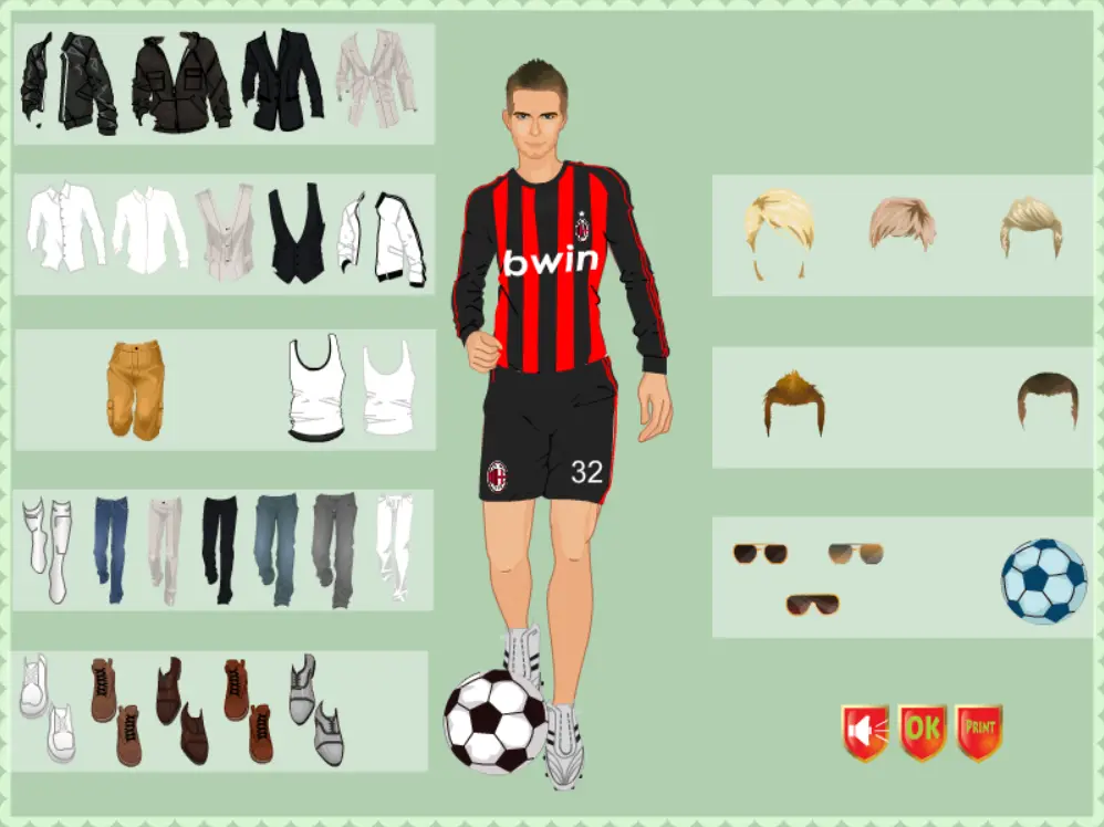 Like a Football Star Dressup