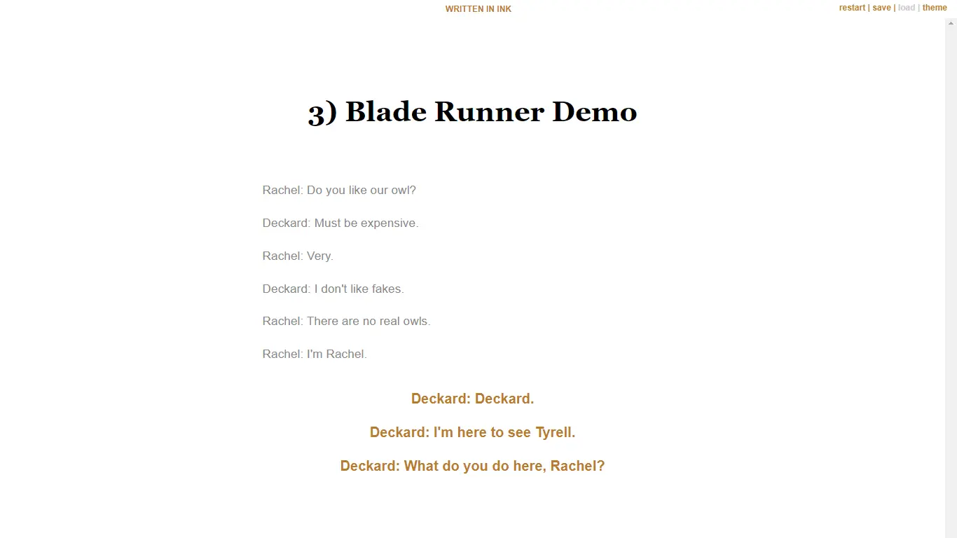 3) Blade Runner Demo