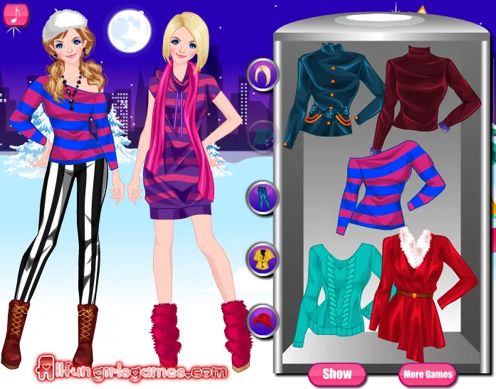 Twin Sisters Winter Fashion