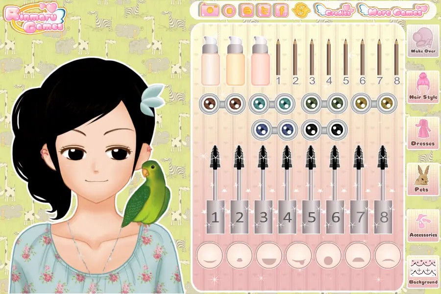 Shoujo manga avatar creator: Pets