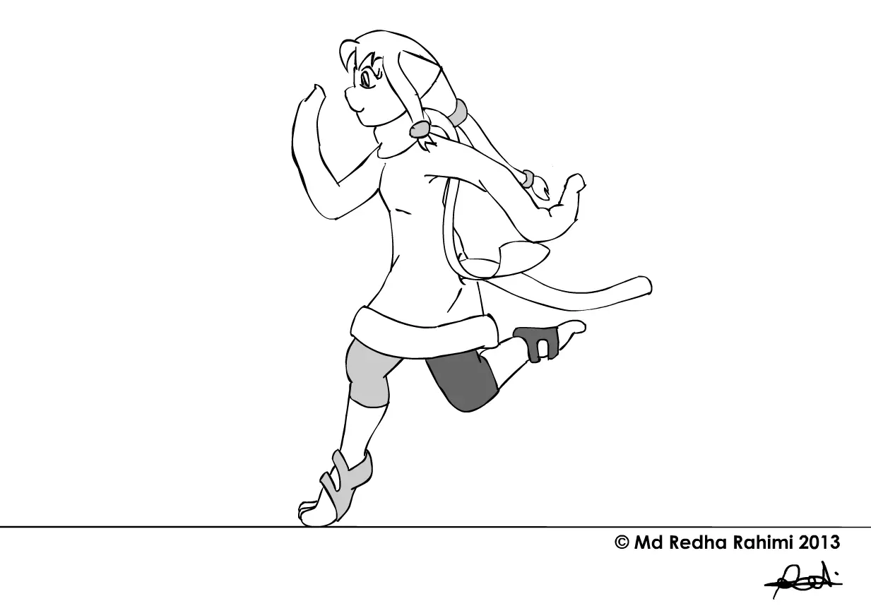 Cloey Running animation
