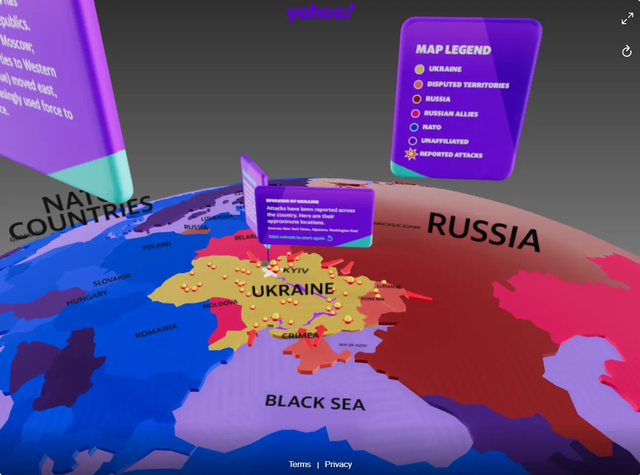 Where are Russian forces attacking Ukraine?