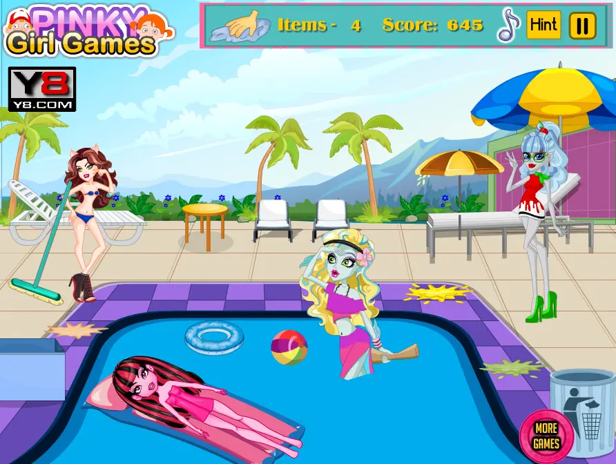 Monster High Swimming Pool Cleaning