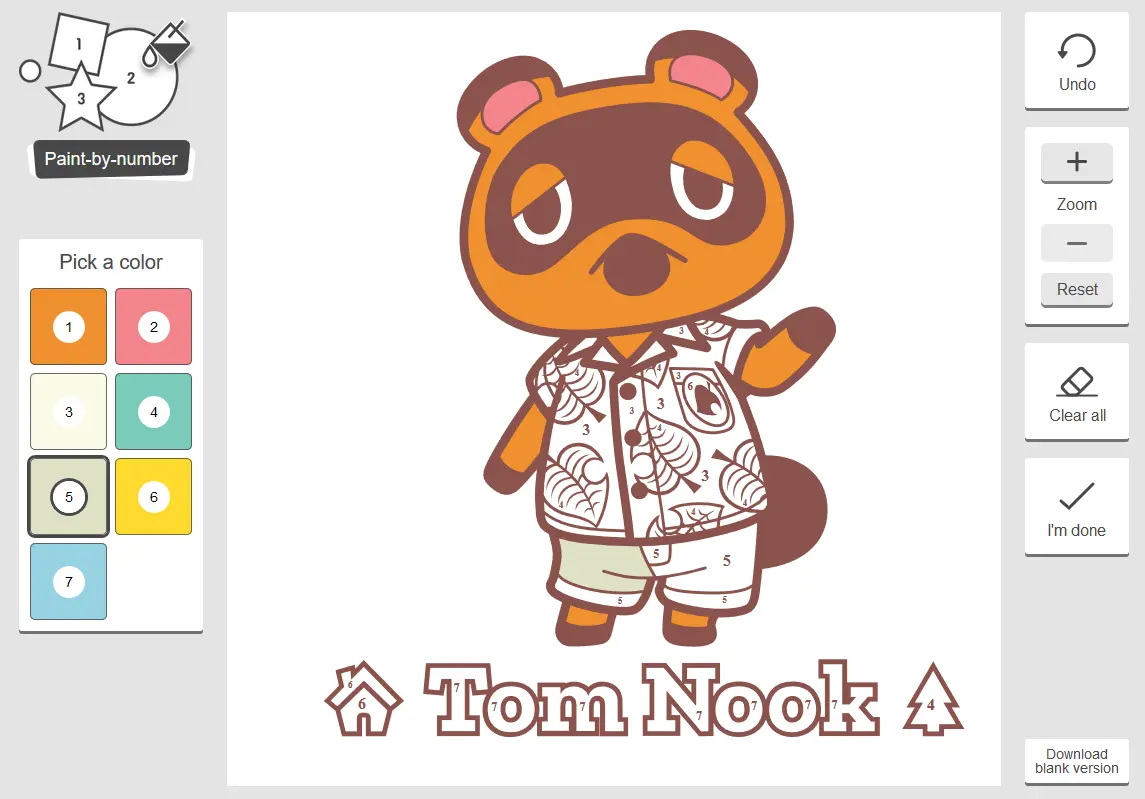 Tom Nook Paint-by-Number