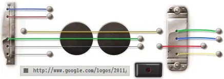 Google Doodles: Les Paul's 96th Birthday