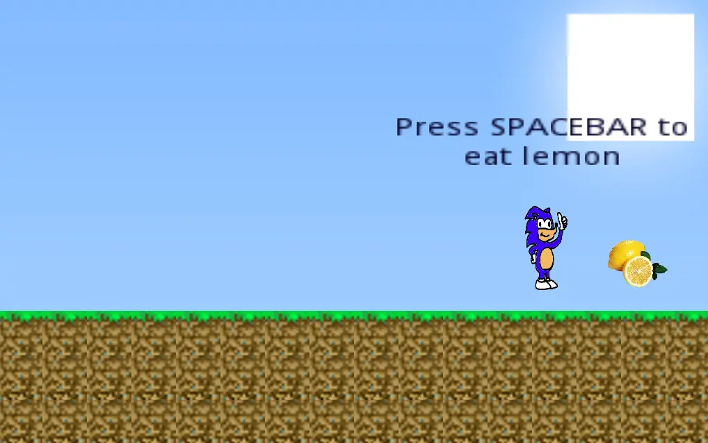 Sonic eats a lemon