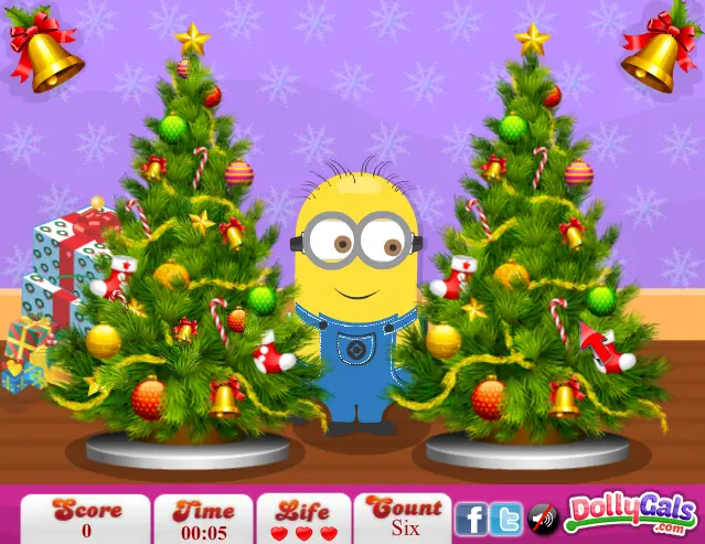 6 Diff Minion Christmas Tree