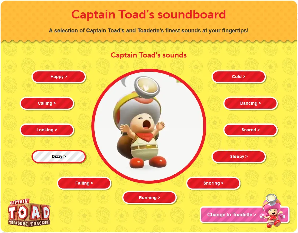 Captain Toad Funny Soundboard