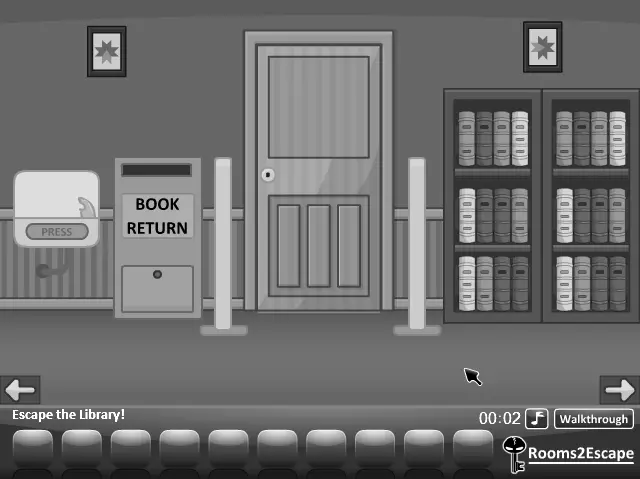 Grayscale Escape: The Library