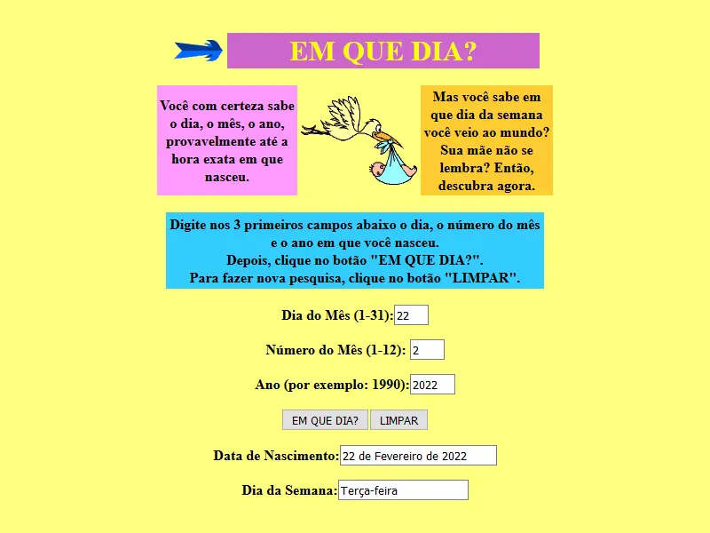 Em que dia?