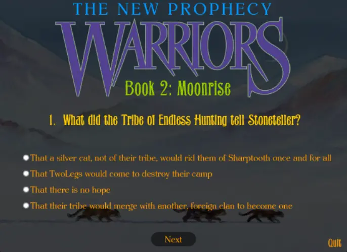 Warriors: The New Prophecy - Book 2: Moonrise Quiz