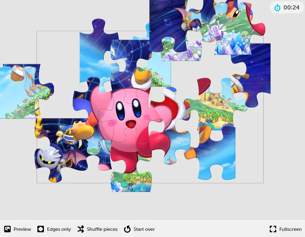 Online Jigsaw Puzzle: Kirby’s Return to Dream Land Deluxe
