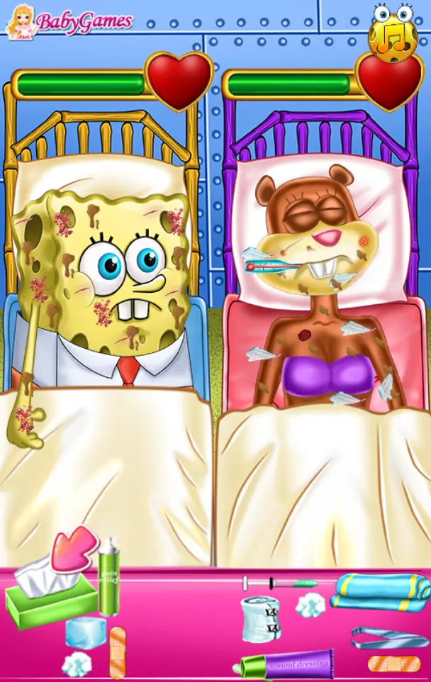 SpongeBob and Sandy First Aid