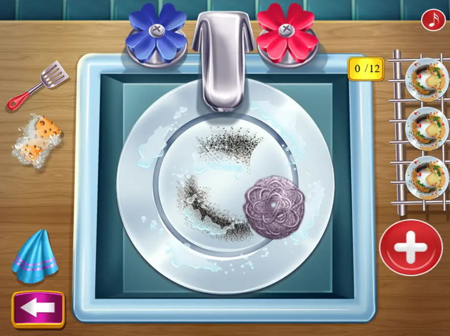 Ice Queen Dish Washing