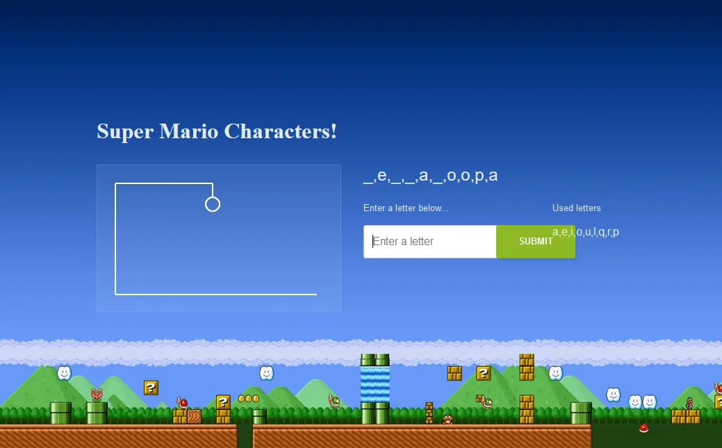 Super Mario Hangman
