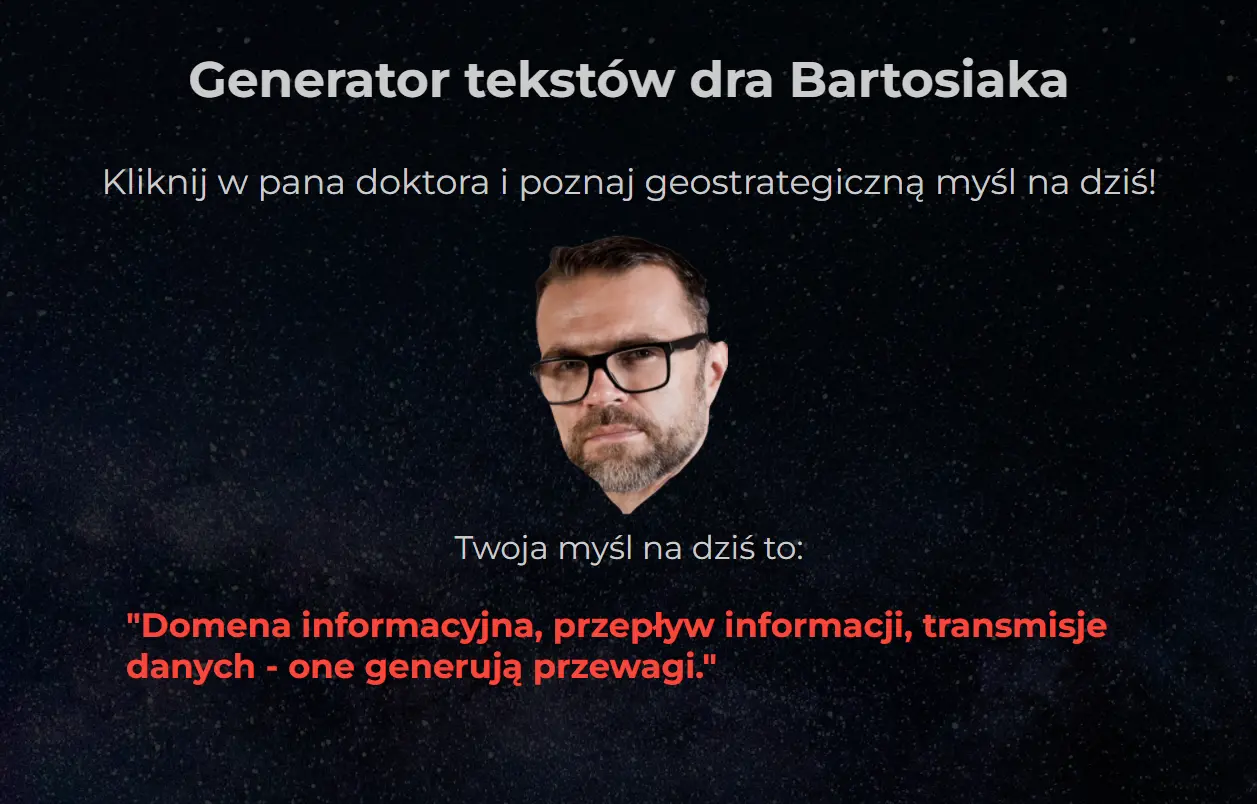 Generator tekstów dra Bartosiaka