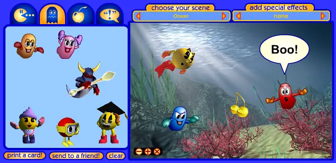 Pac-Man World 2 Create-A-Scene Postcard