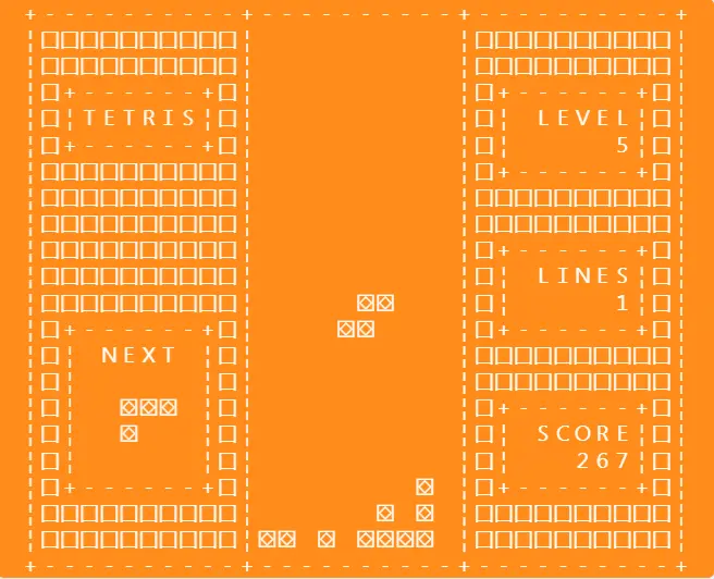 Spriteless Tetris
