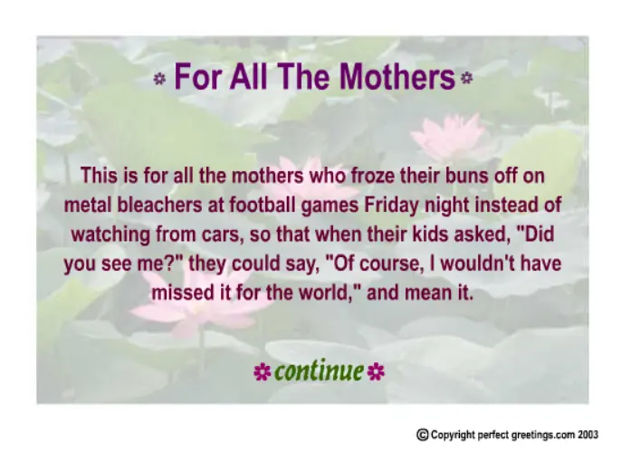 For All The Mothers