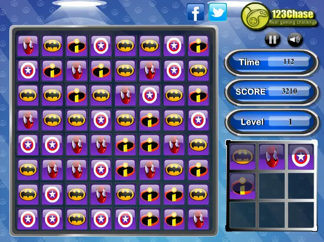 Super Heroes Logo Matching