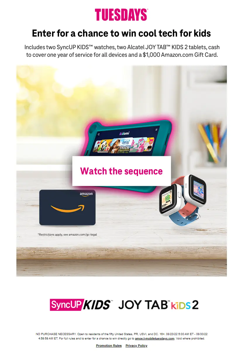 T-Mobile Tuesdays: win cool tech for kids