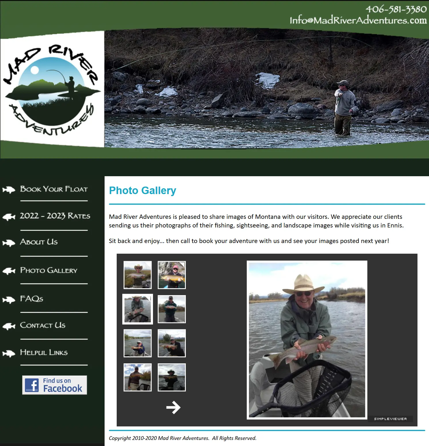 Mad River Adventures Website