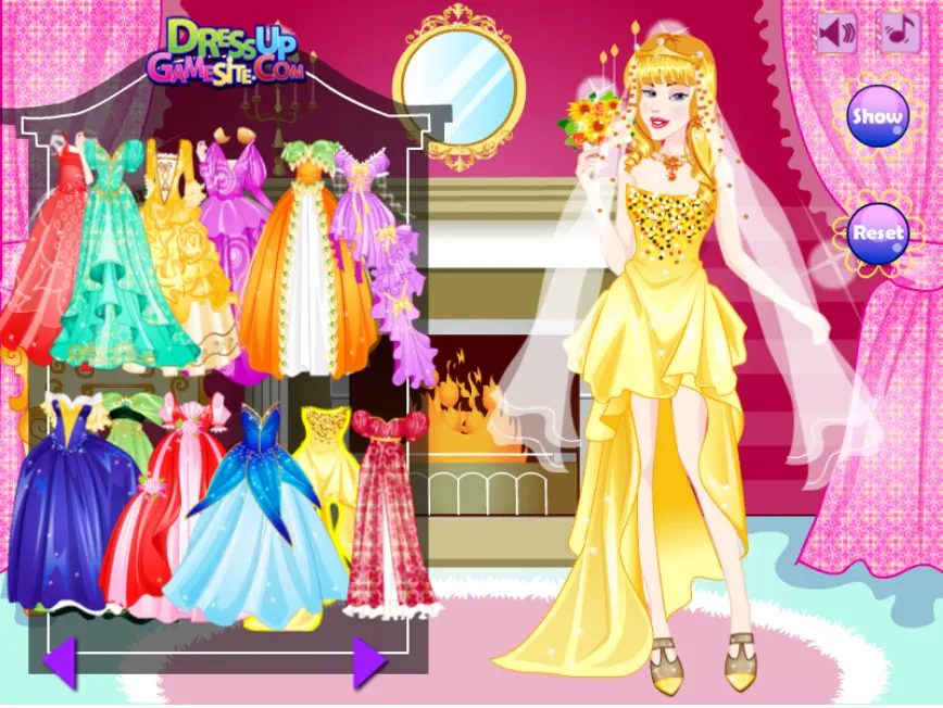 Sleeping Princess Wedding Dress Up