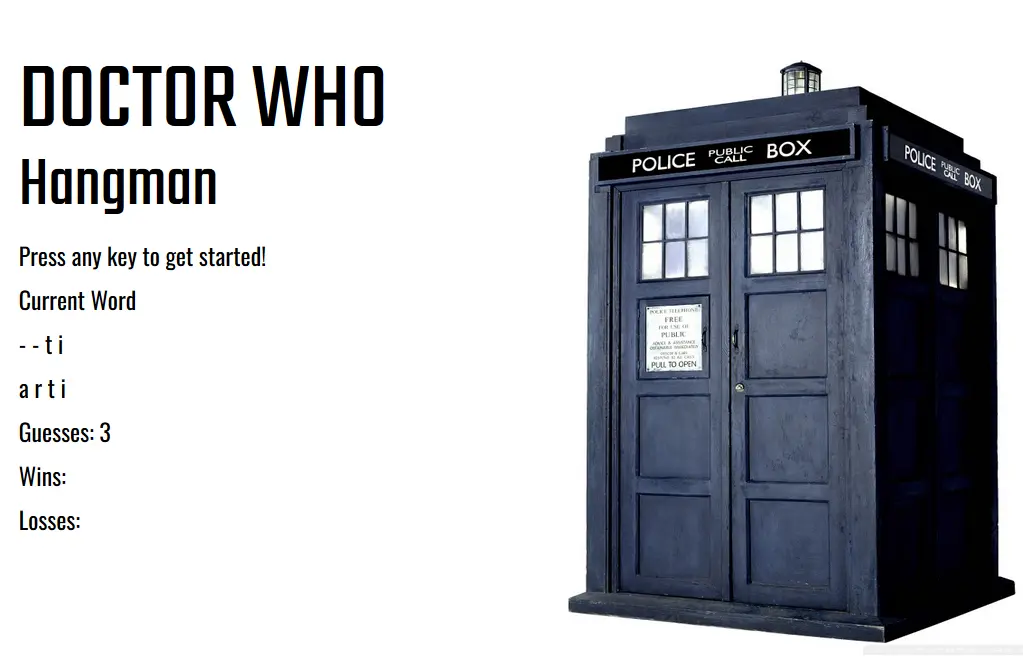 Doctor Who Hangman