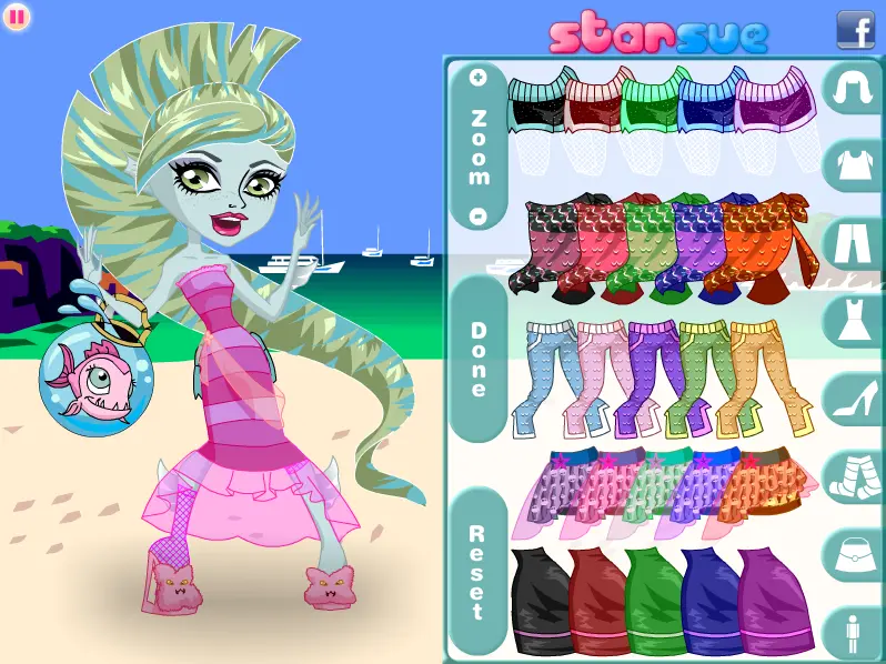 Monster High: Chibi Lagoona Blue Dress Up