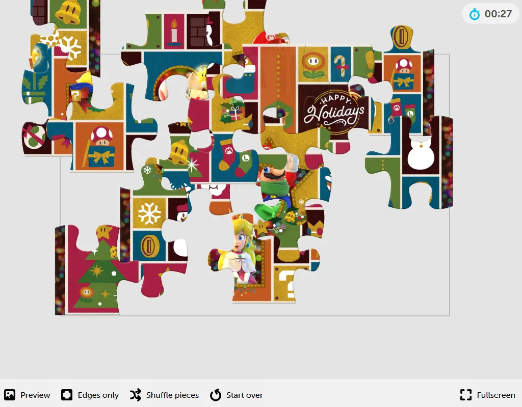 Jolly Jigsaw Online Puzzle with Mario & friends