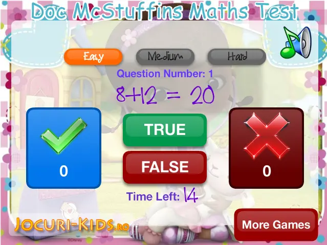 Doc McStuffins Maths Test