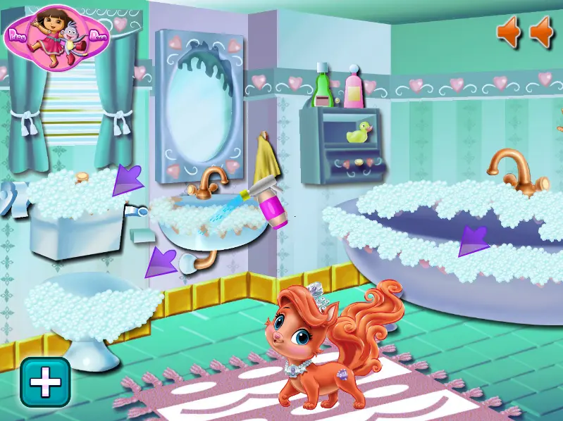 Ariel and Treasure Bathroom Cleaning