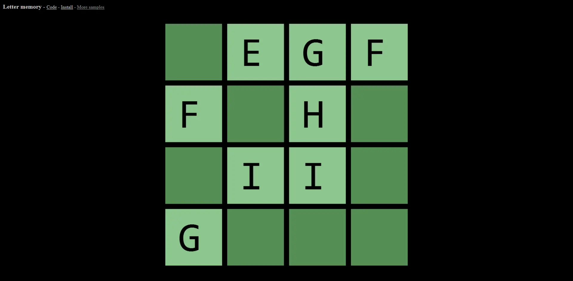 Letter memory