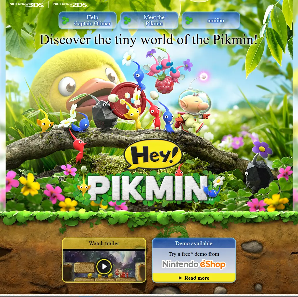 Hey! Pikmin Microsite