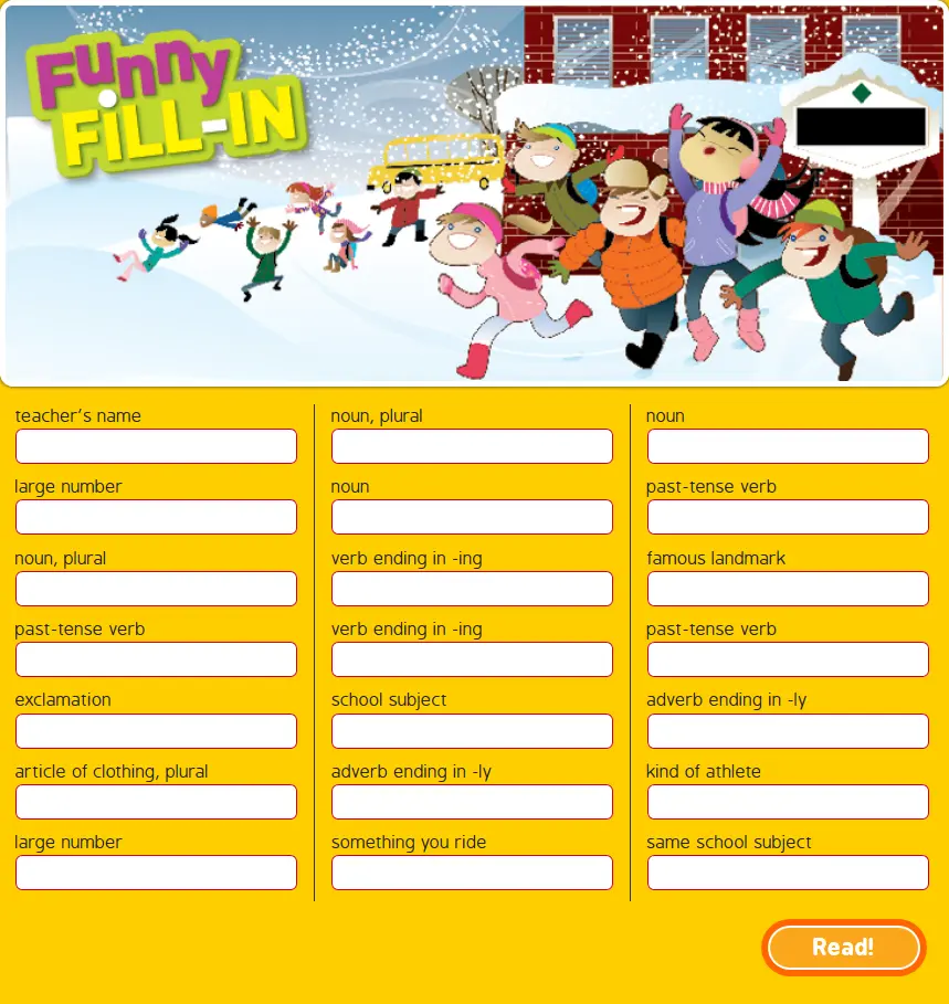 Funny Fill-In: The Fast and the Flurryous