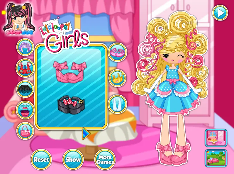 Lalaloopsy Girls Cinder Slipper Dress Up Game