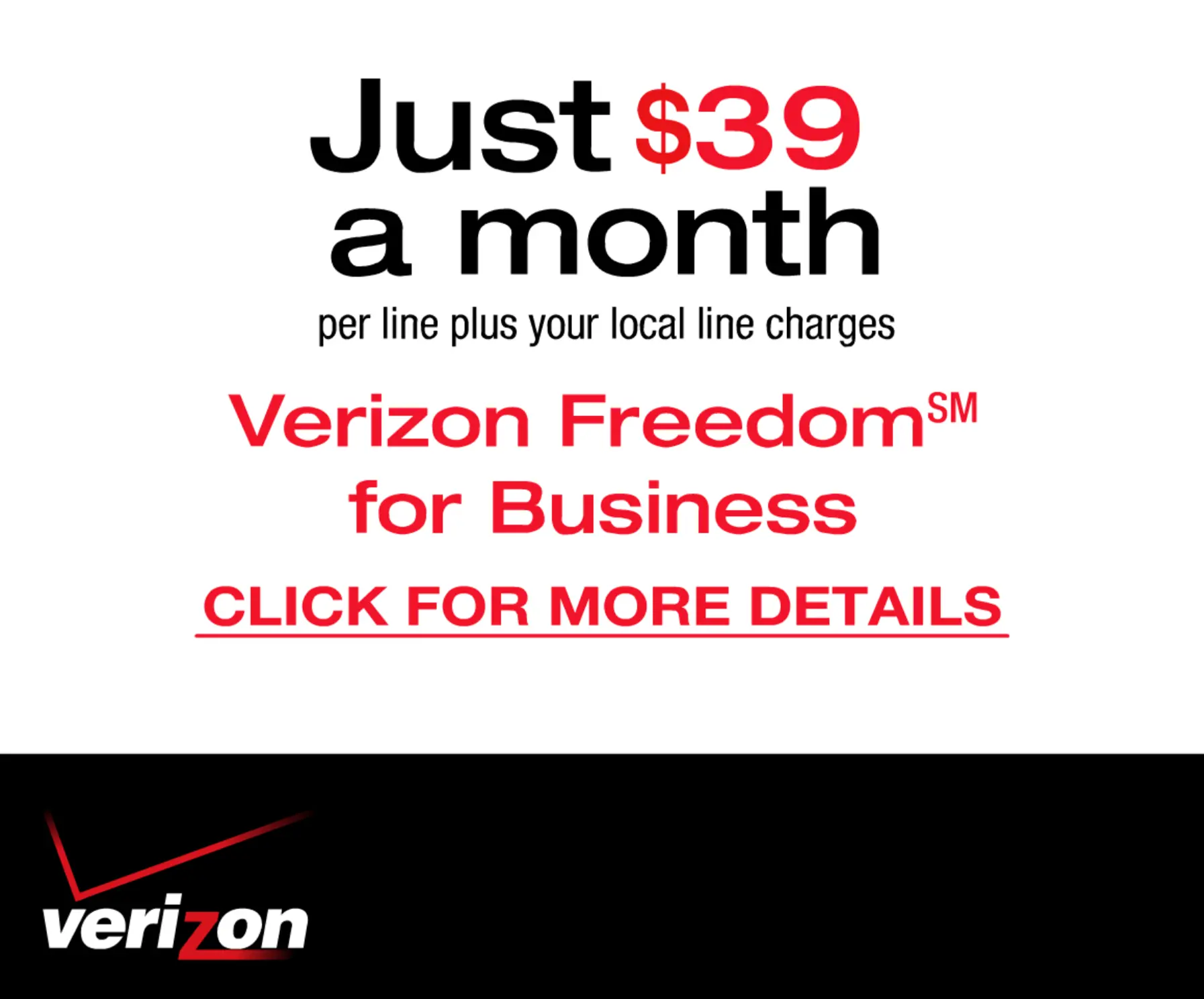 Verizon Freedom for Business 2004 Banner Ad