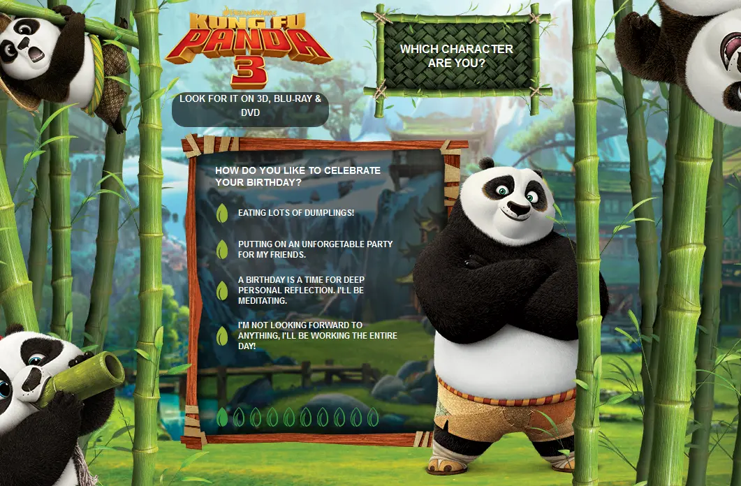 Kung Fu Panda 3: Which Character Are You?