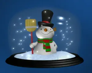 Snowman In Snow Globe