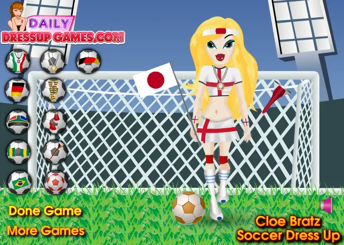 Cloe Bratz Soccer Dress Up