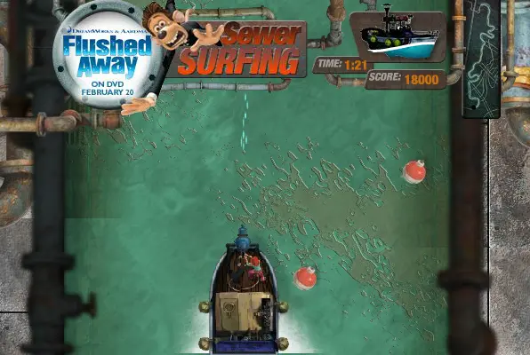 Flushed Away Sewer Surfing