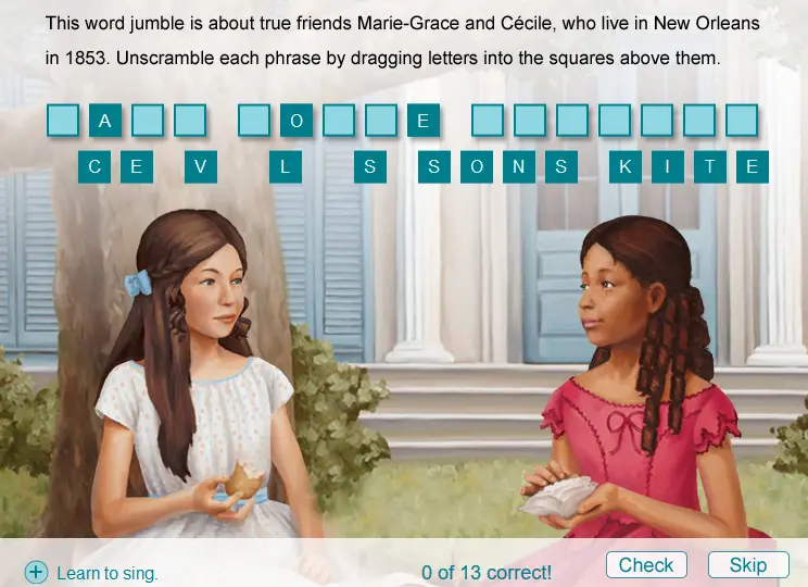 Marie-Grace and Cécile Jumble