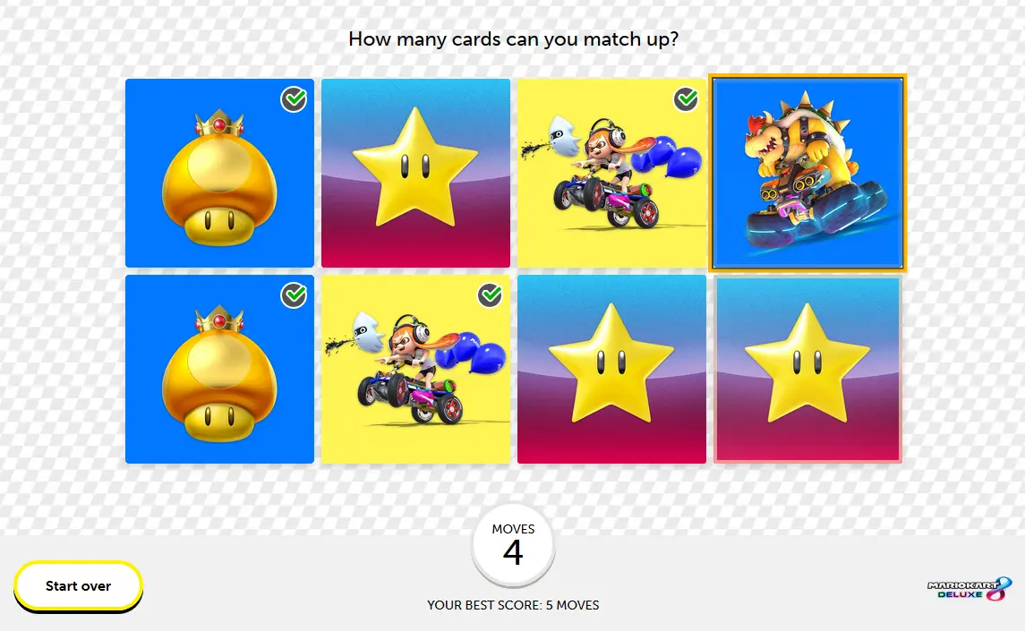 Mario Kart 8 Deluxe Memory Match-Up